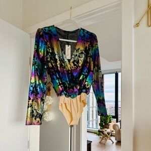 Vibrant Multicolor Long Sleeve Bodysuit